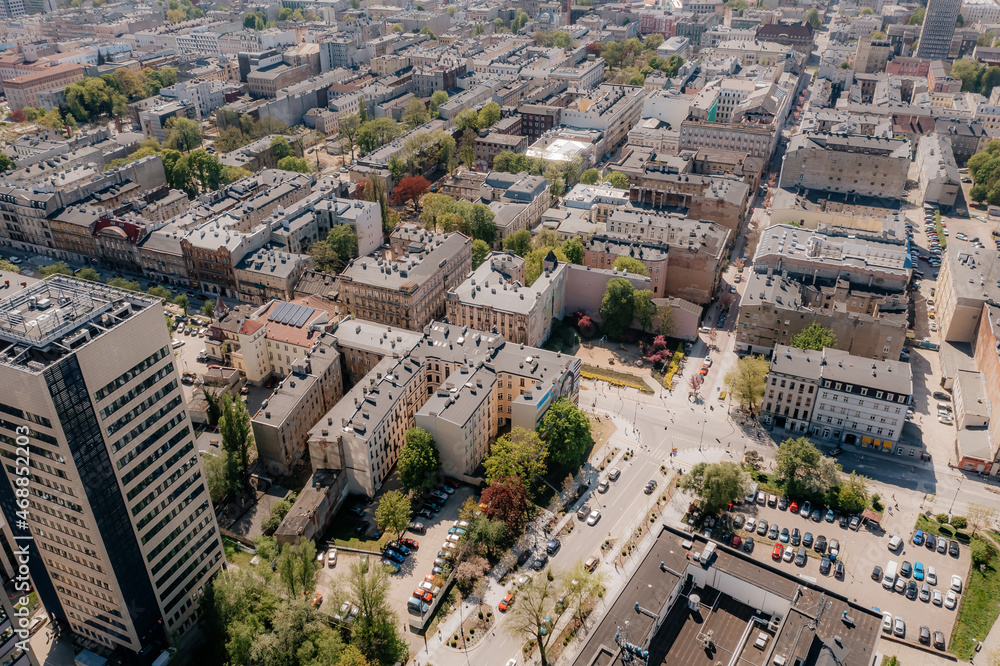 Nowe centrum Łodzi widziane z lotu ptaka