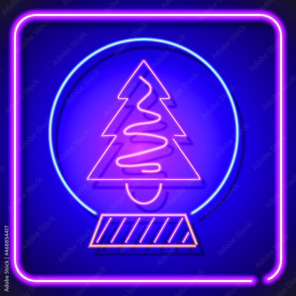 Christmas tree deco minimal neon light item square cover Christmas tree deco minimal neon light item square cover