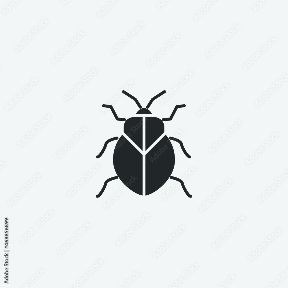 bug vector icon illustration sign bug vector icon illustration sign
