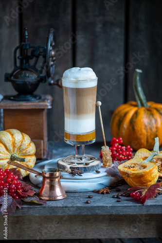 Spicy pumpkin latte
