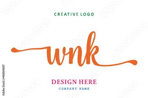 WNK lettering logo is simple, easy to understand and authoritative