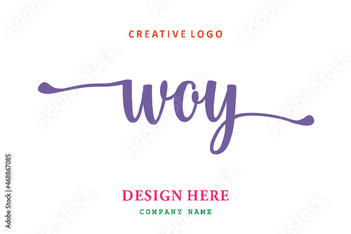 WOY lettering logo is simple, easy to understand and authoritative