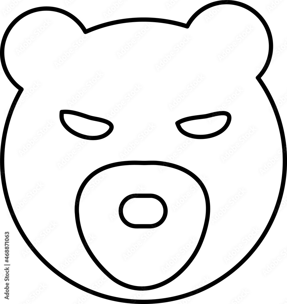 line vector bear icon. sign design on white background..eps line vector bear icon. sign design on white background..eps