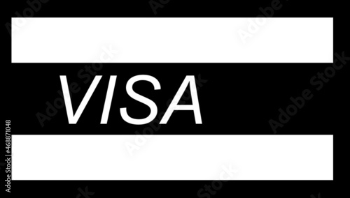 visa card icon. sign design.white background.eps