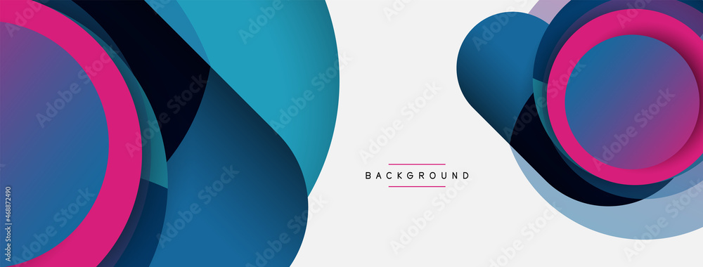 Circle and round shapes abstract background. Vector illustration for wallpaper banner background or landing page Circle and round shapes abstract background. Vector illustration for wallpaper banner background or landing page