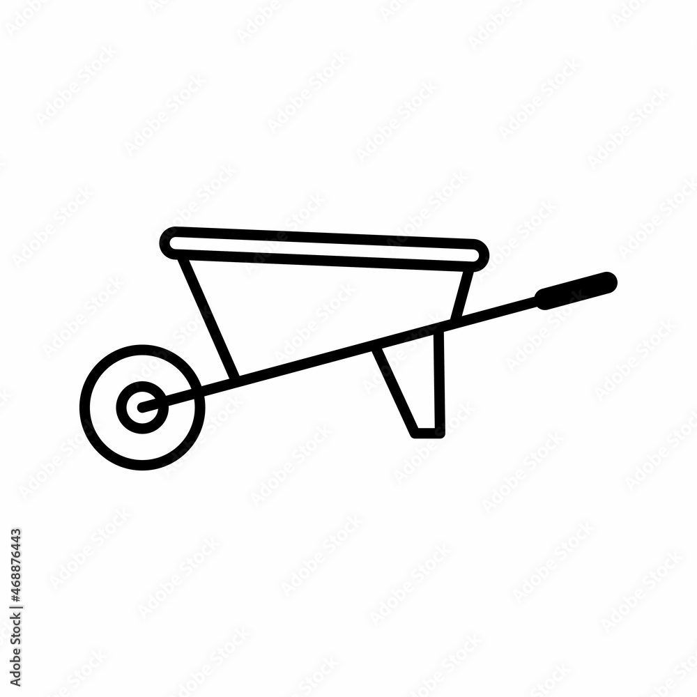Wheelbarrow icon design template illustration vector