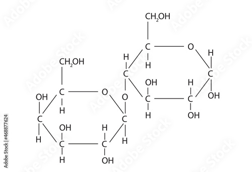 Molecular formula of Lactose (Structure of milk sugar) 