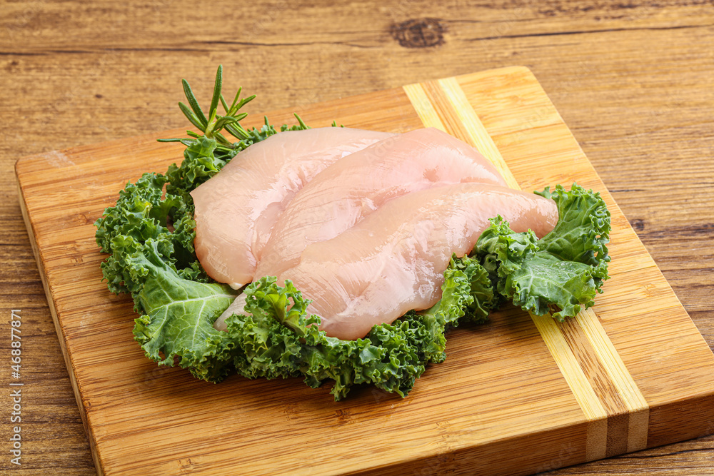 Raw small chicken fillet for cooking Raw small chicken fillet for cooking