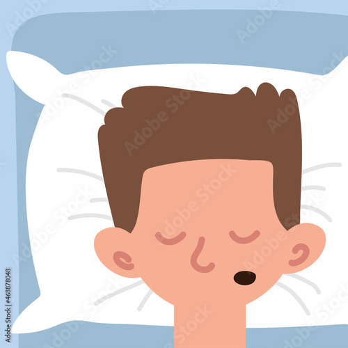man face sleep