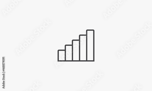 Free Download line icon signal strengh isolated on white background. - GFXLoad