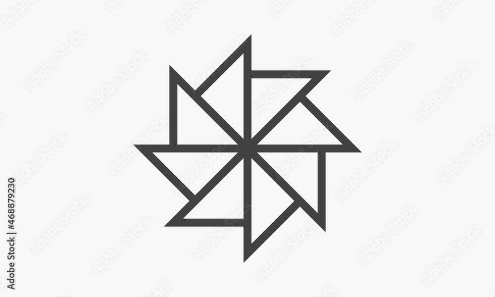 line icon fan twist isolated on white background. line icon fan twist isolated on white background.