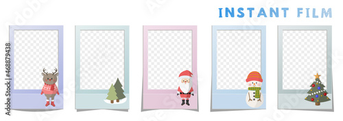 Instant film style frame happy Xmas ,インスタントフィルム風フレームハッピークリスマス,SVG
