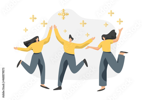 people dancing in praise of god Religious concept, modern vector concept, can be used for design and media.