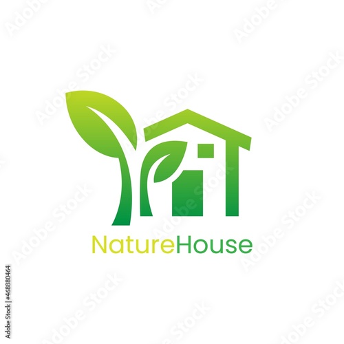 Natural House, Eco Residence Nature Logo