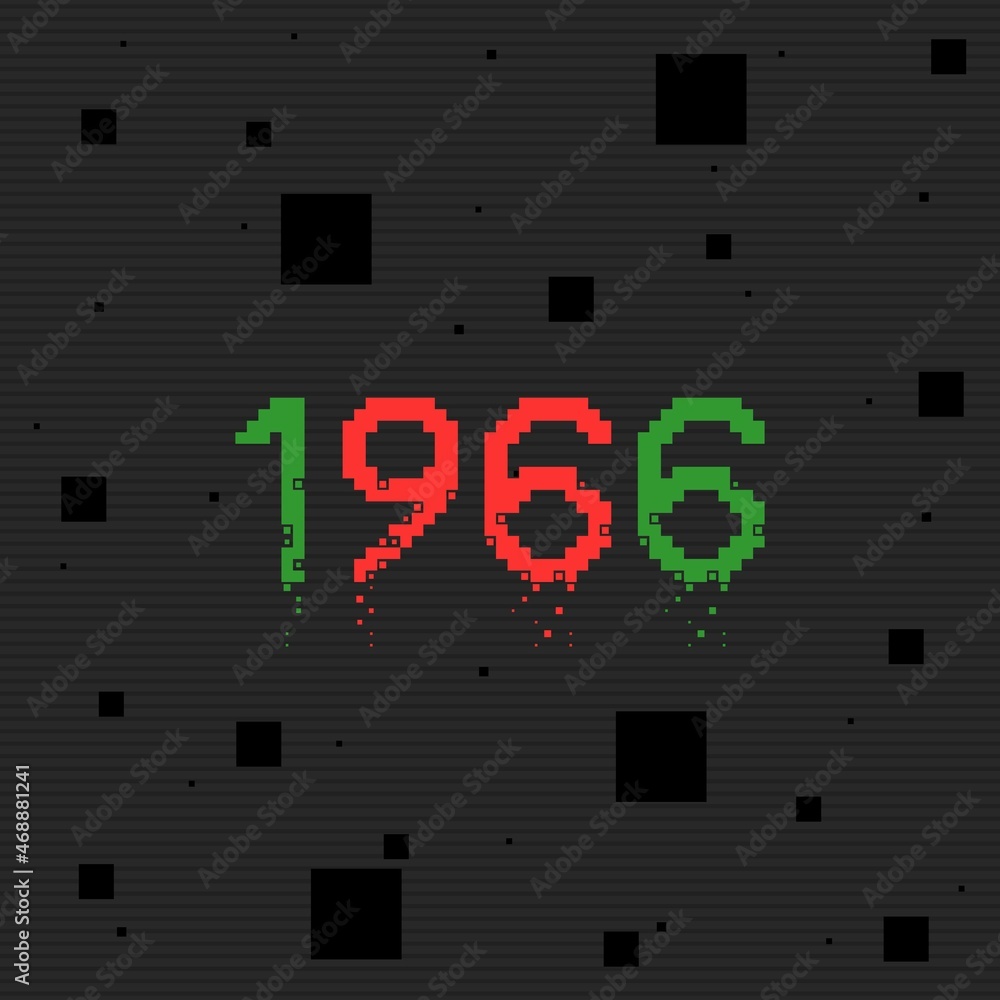 The 1966 year numeric typography text vector design. Calendar