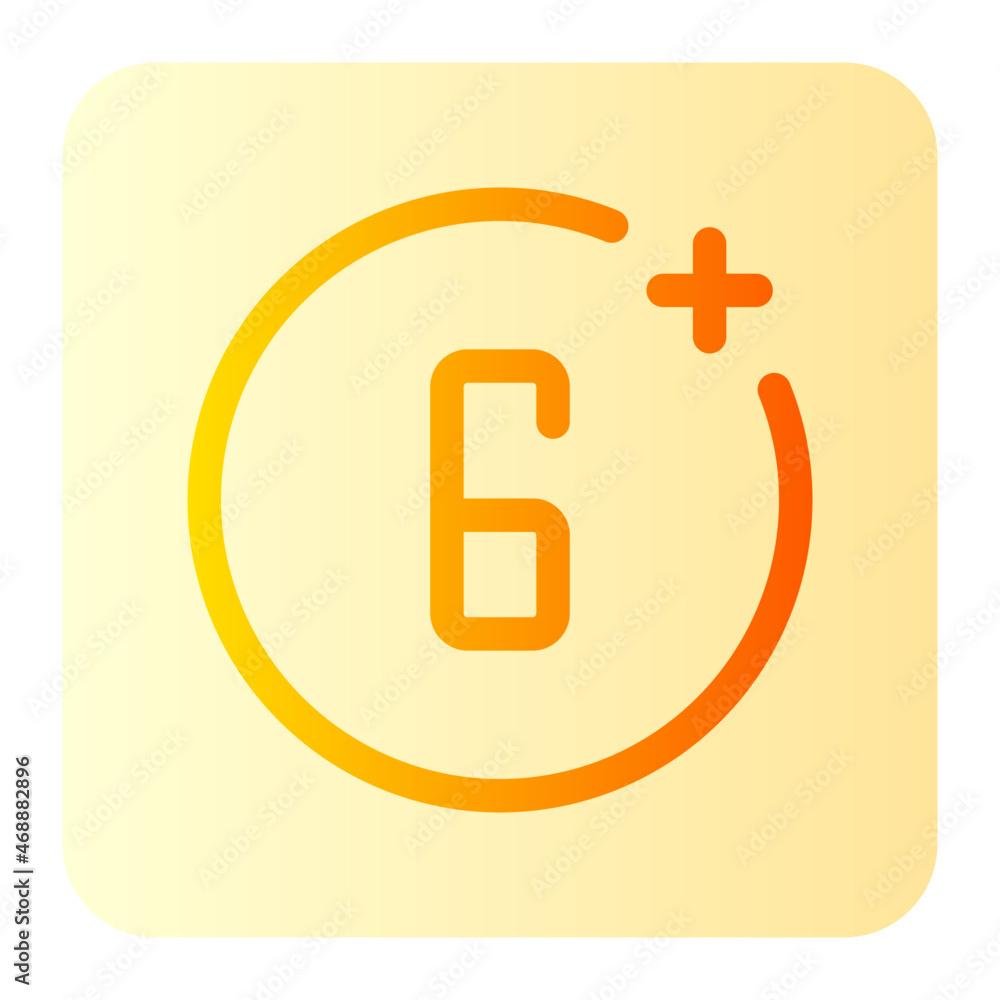 Age limit gradient icon Age limit gradient icon