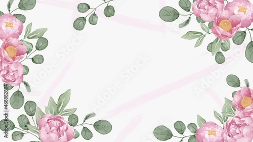 2D hand drawn animation . Valentine Day, Mother Day animated template. Background for family memories and quote words