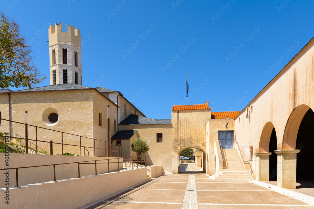 Old architecture inside the city of Bonifacio, Corsica