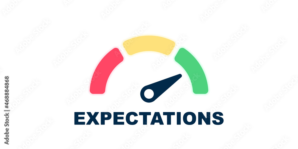 High expectations scale simple illustration Stock Vector Adobe Stock