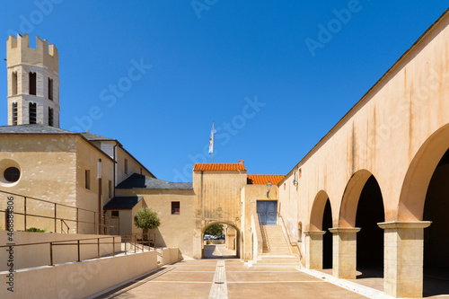 Old architecture inside the city of Bonifacio, Corsica