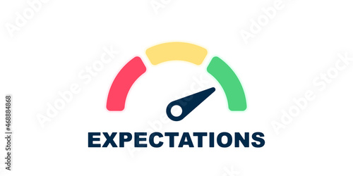 High expectations scale simple illustration photo