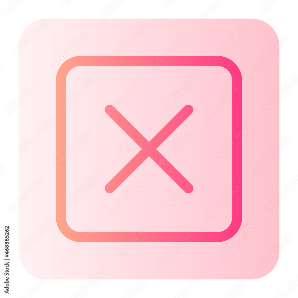 Obraz premium close gradient icon