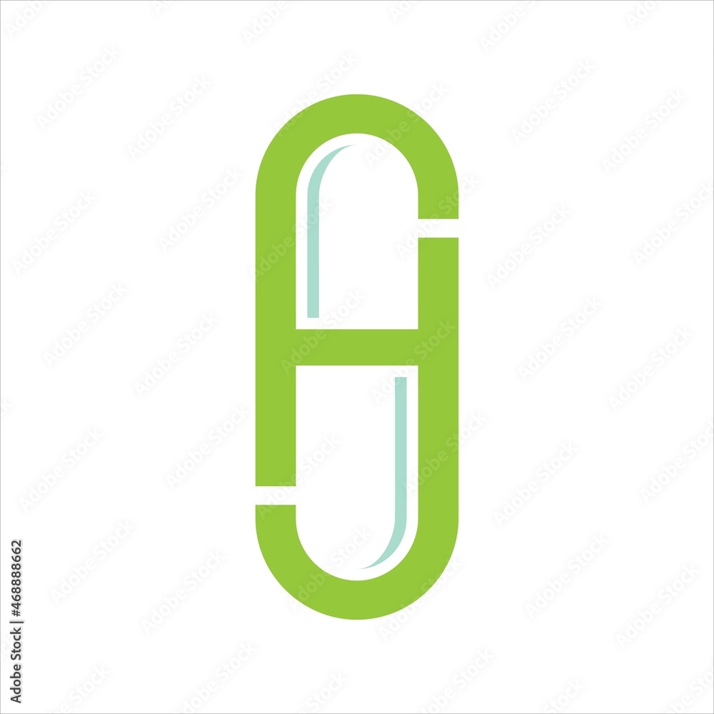 Initials h capsules logo vector templates Initials h capsules logo vector templates