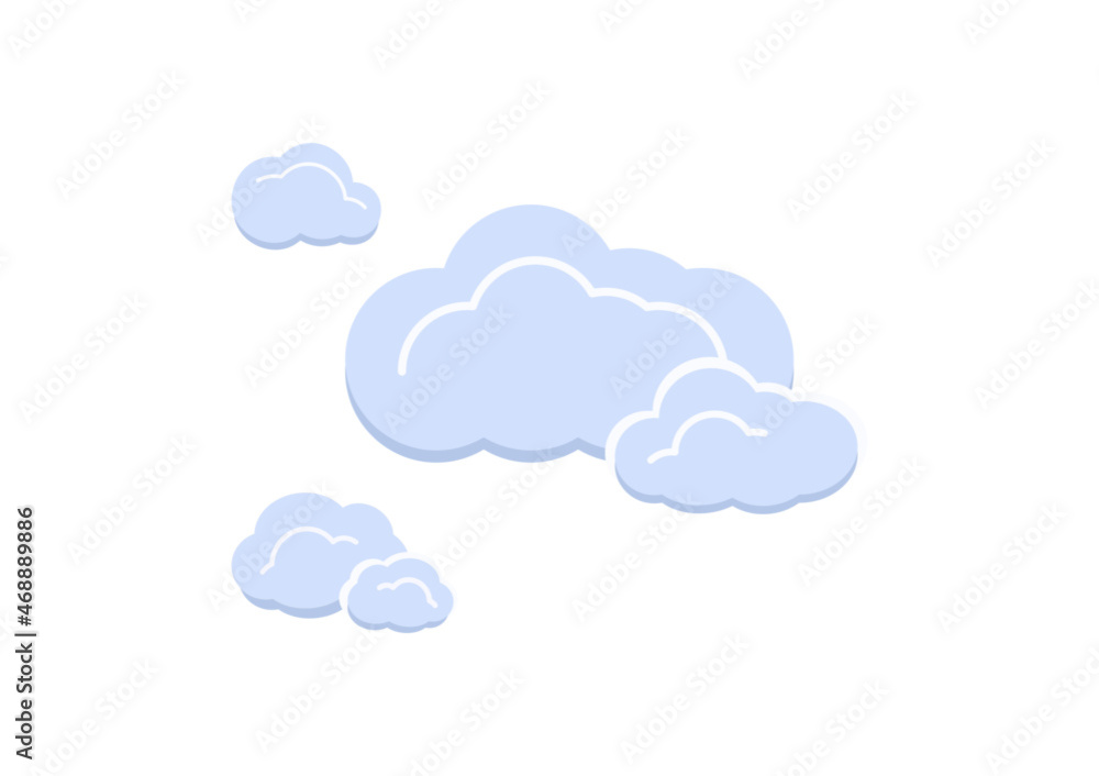 A group of cloud vector isolated on white background ep172 A group of cloud vector isolated on white background ep172