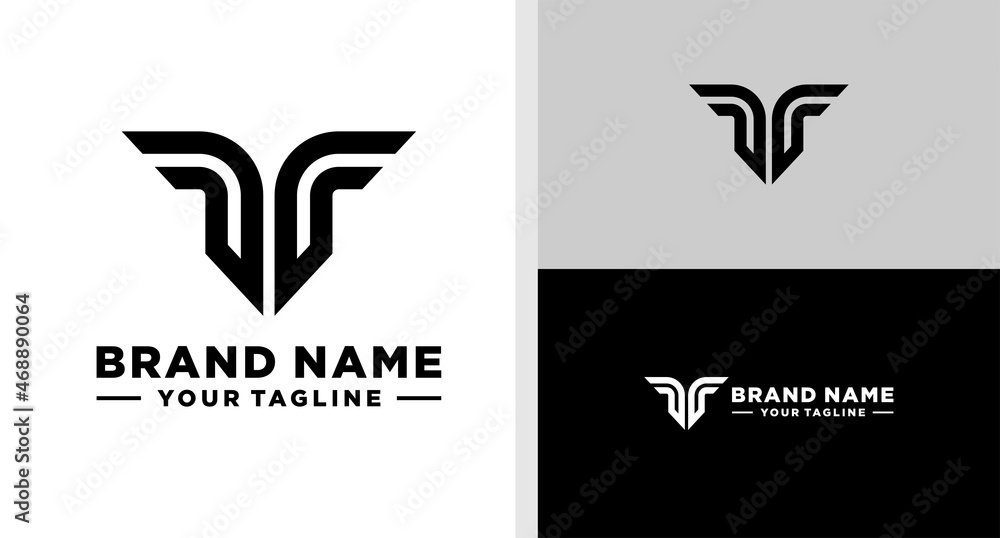 TF LOGO MONOGRAM LINE ELEGANCE EDITABLE