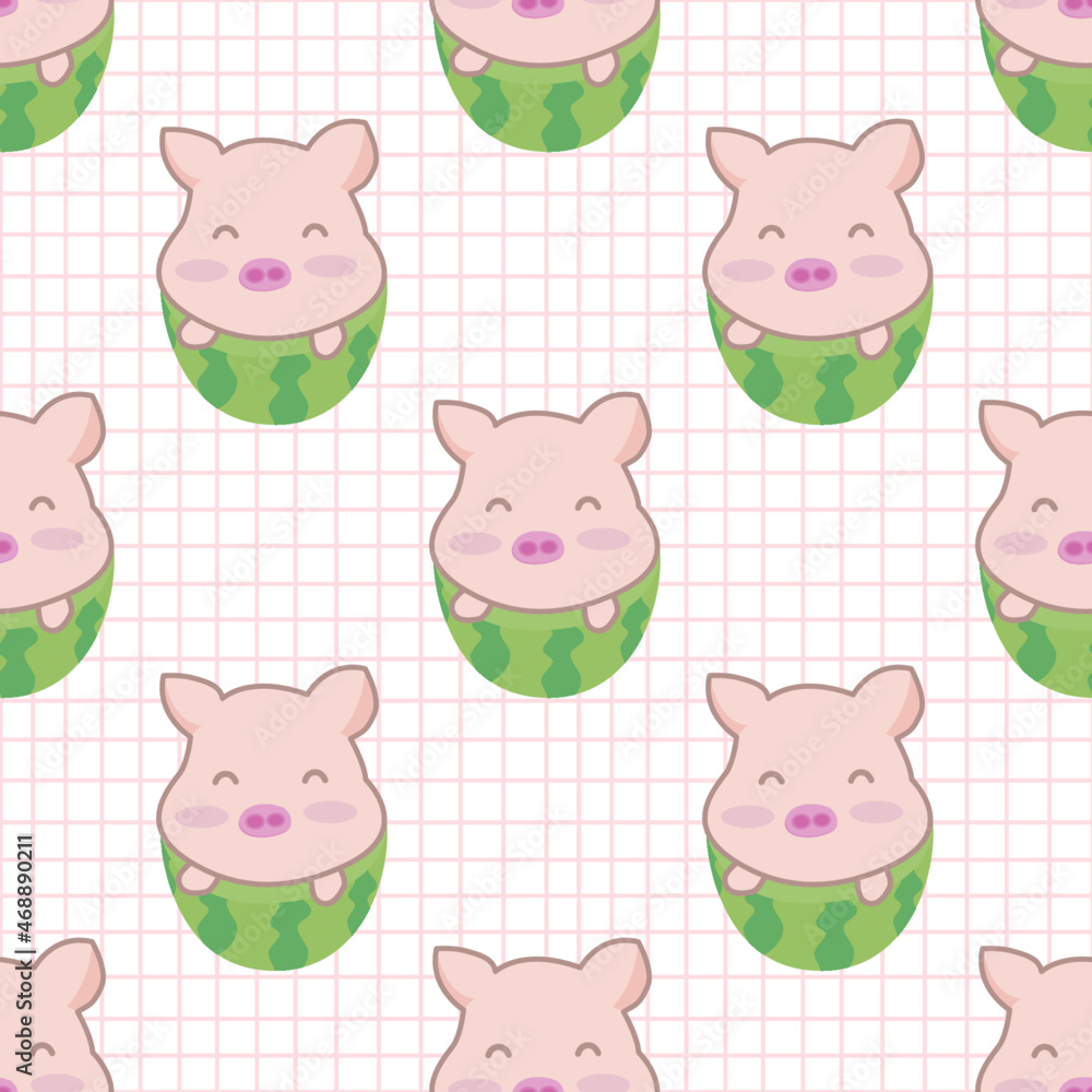 cute pig seamless pattern background, vector illustration cute pig seamless pattern background, vector illustration
