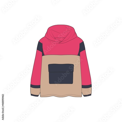 Hoodie oversize  isolated on the white background.
