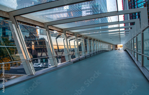 Barangaroo buildings and overpass in Sydney on a beautiful morning, Australia.