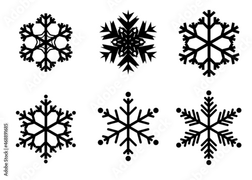 Snowflakes vector symbol, isolated winter frost sign 
