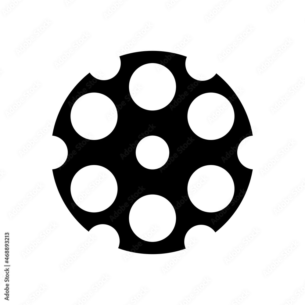 revolver cylinder icon, handgun vector, cylinder illustration Stock