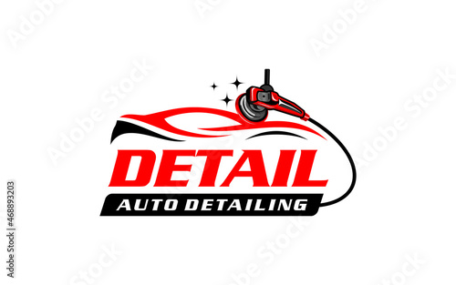 Illustration vector graphic of auto detailing servis logo design template-05