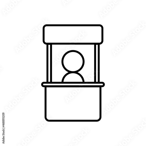 promo stand icon, promotion vector, market illustration