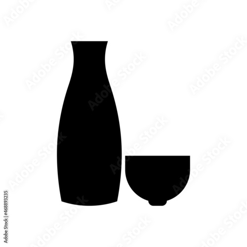 sake icon, drink vector, glass illustration