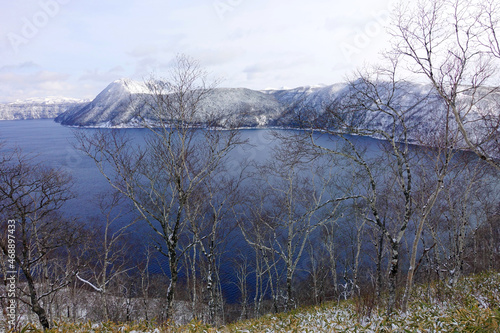 Lake Mashu in winter  Hokkaido  Japan