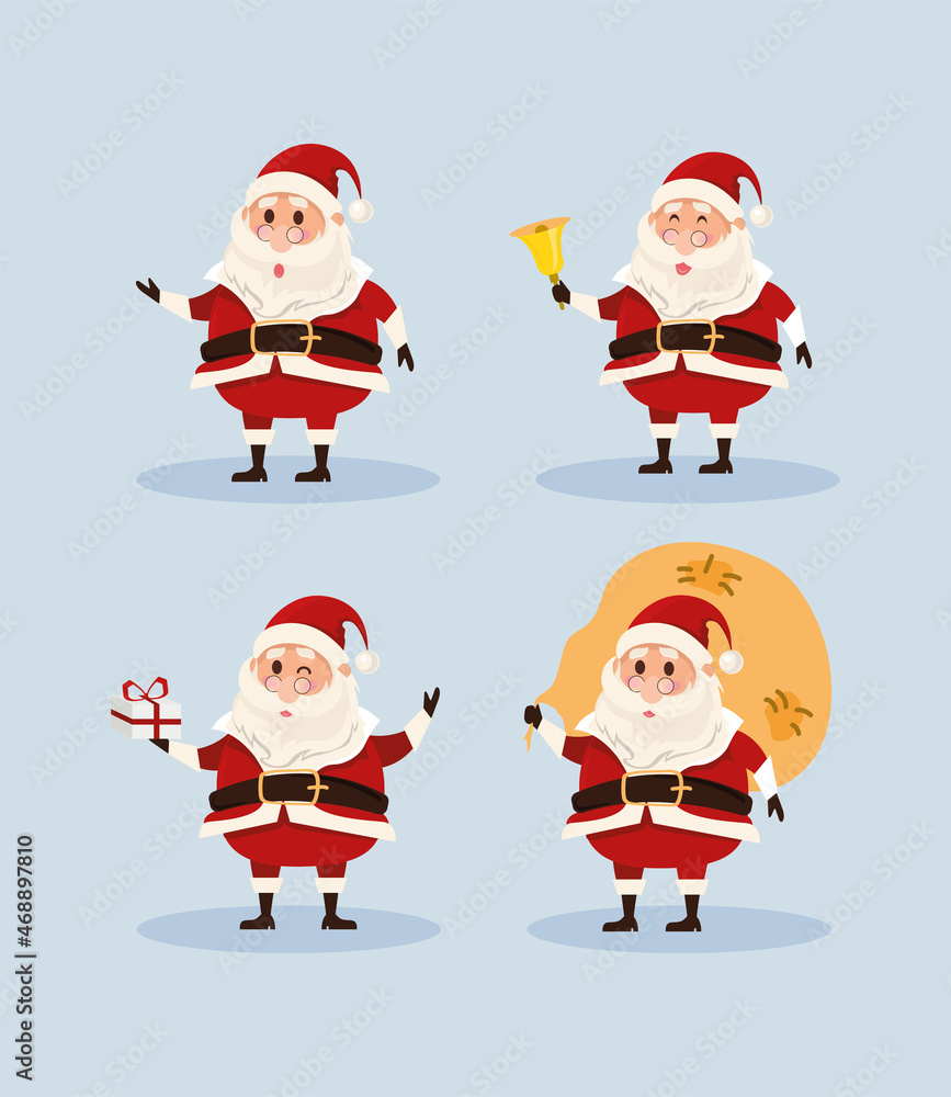 set of santa claus set of santa claus