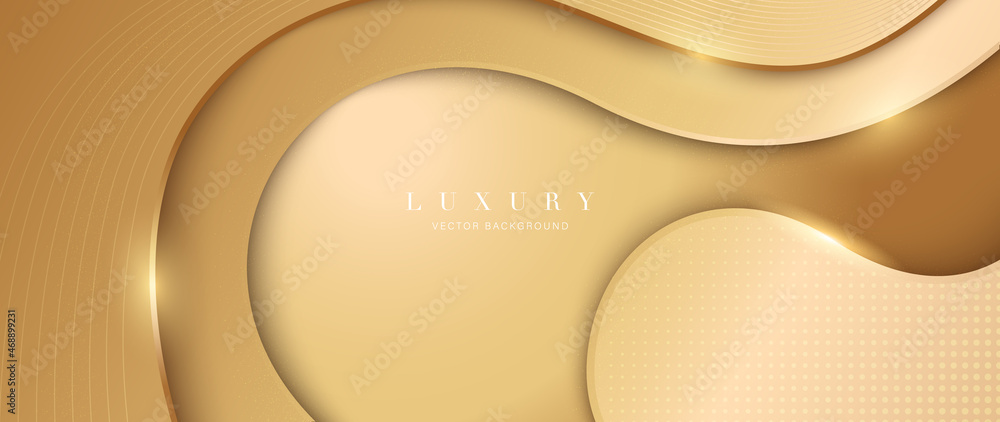 Luxury gold background vector. Abstract white and golden lines background  with glow effect. Modern style wallpaper for poster, ads, sale banner,  business presentation and packaging design. Stock Vector | Adobe Stock