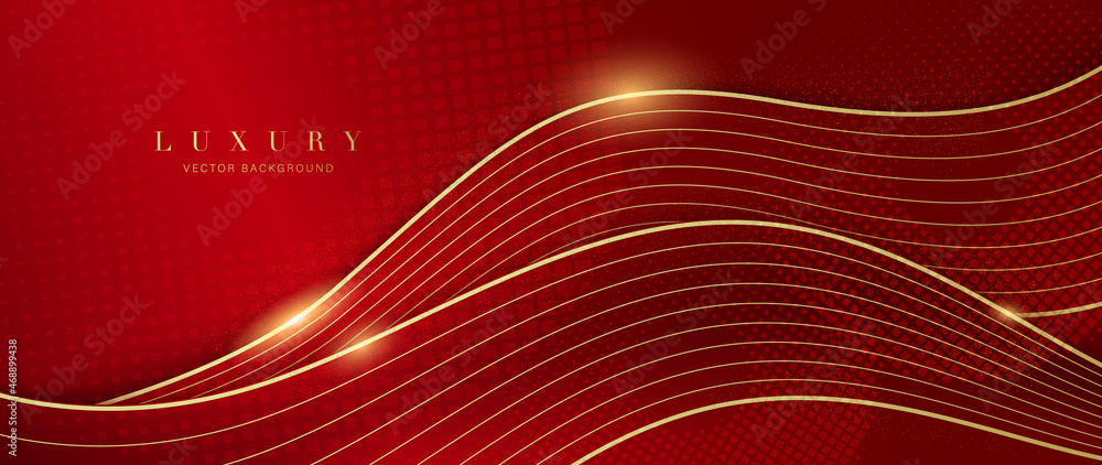 Luxury red background vector. Abstract red and golden lines background with  glow effect. Modern style wallpaper for Chinese New Year, ads, sale banner,  business presentation and packaging design. Stock Vector | Adobe