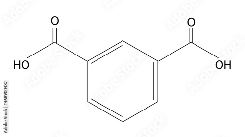 Chemical formula of Isophthalic acid (molecular structure of Isophthalic acid)