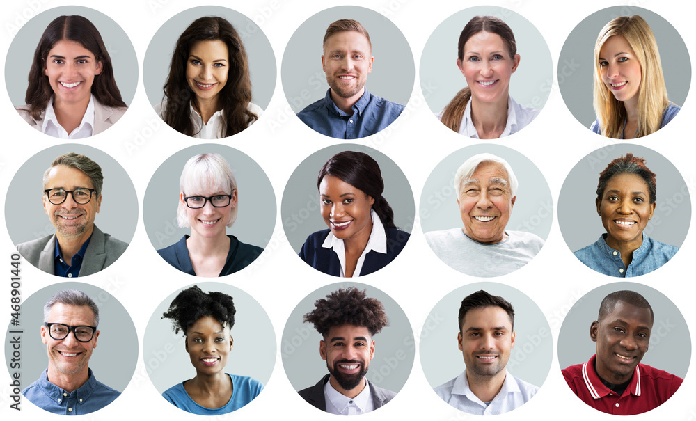 People Face Headshot Collage People Face Headshot Collage