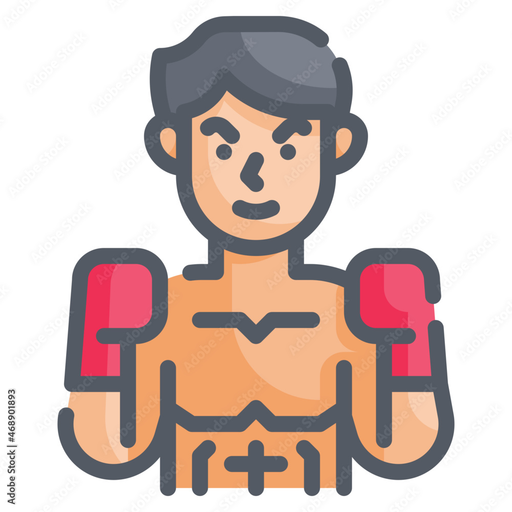 boxing line icon