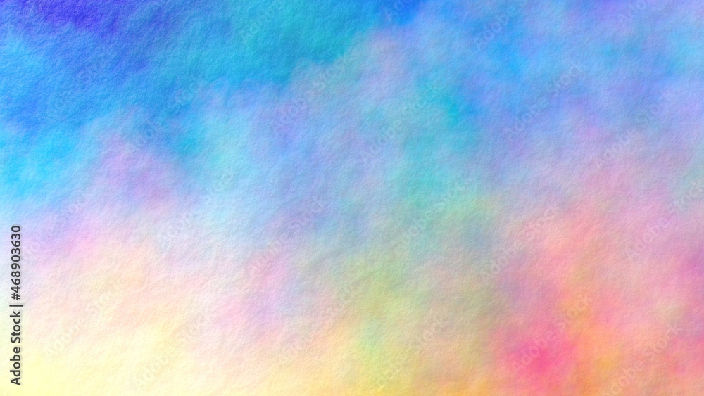 Abstract watercolor background, colorful aquarelle on paper texture, realistic 3D render illustration.