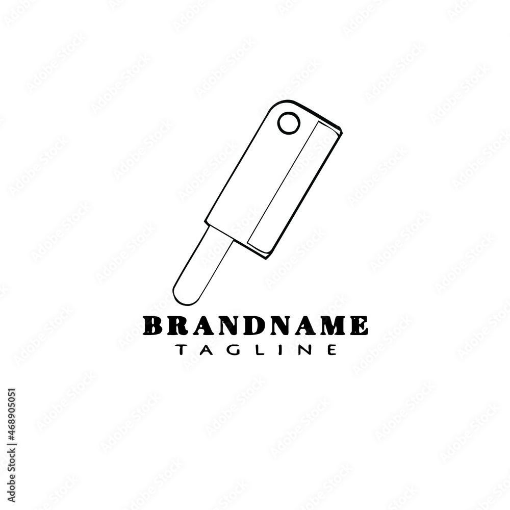 cleaver logo cartoon design template icon black isolated cute illustration cleaver logo cartoon design template icon black isolated cute illustration