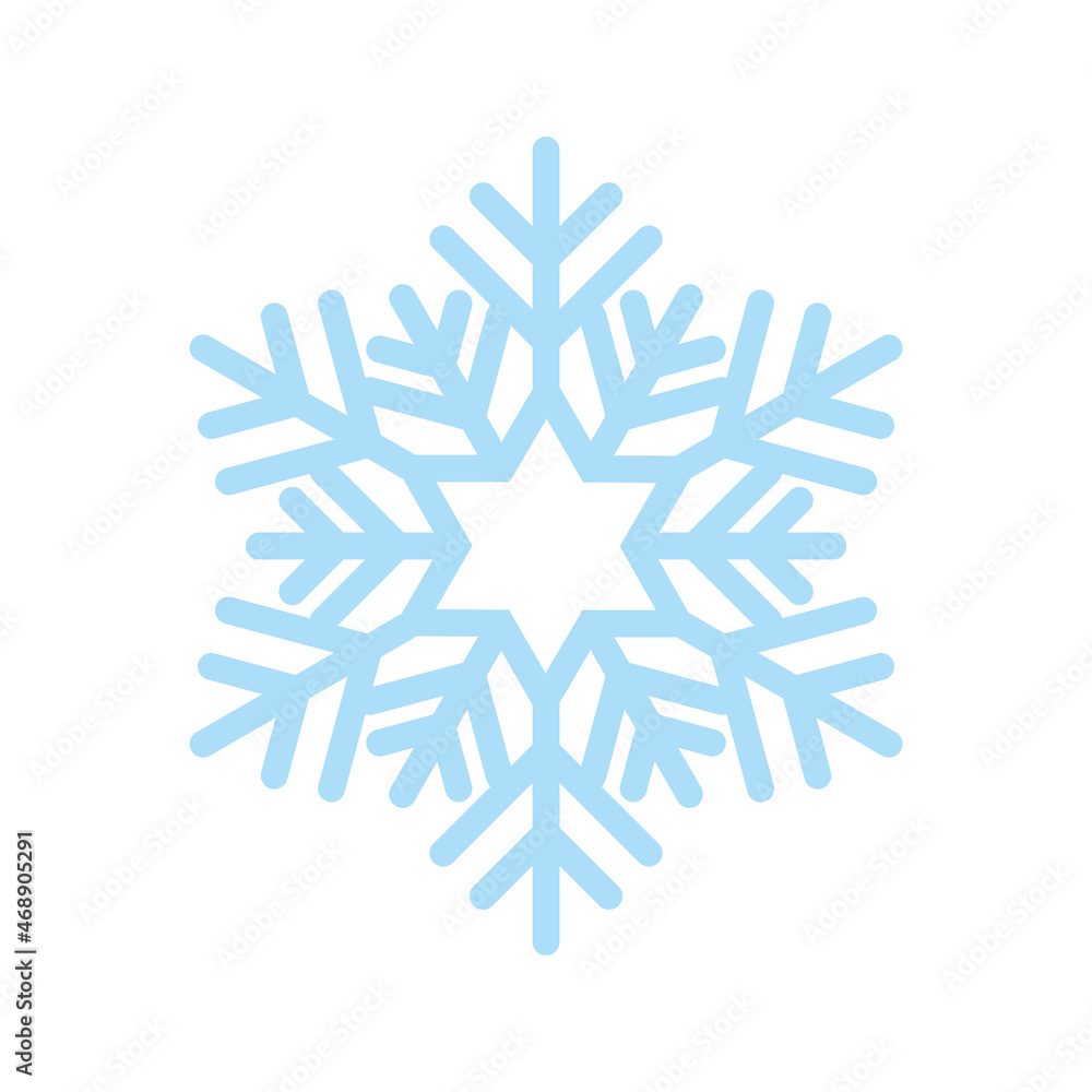 Snowflake icon, vector snow symbol isolated on white background Snowflake icon, vector snow symbol isolated on white background