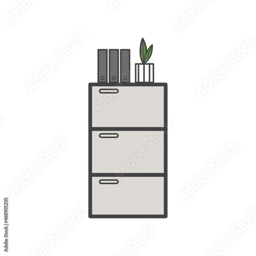 Office drawer icon vector illustration design