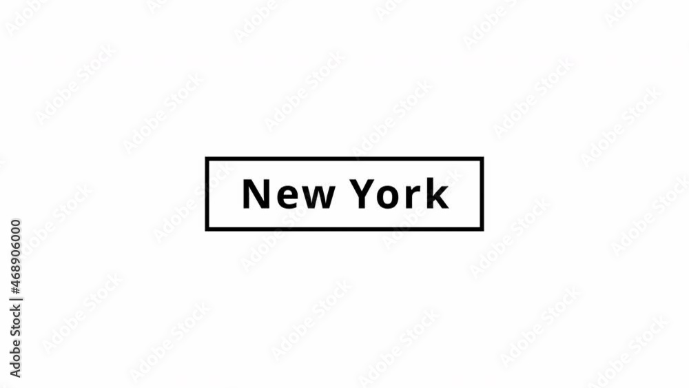 Transition of city of New York, black on a white background. Animation in 4k Transition of city of New York, black on a white background. Animation in 4k