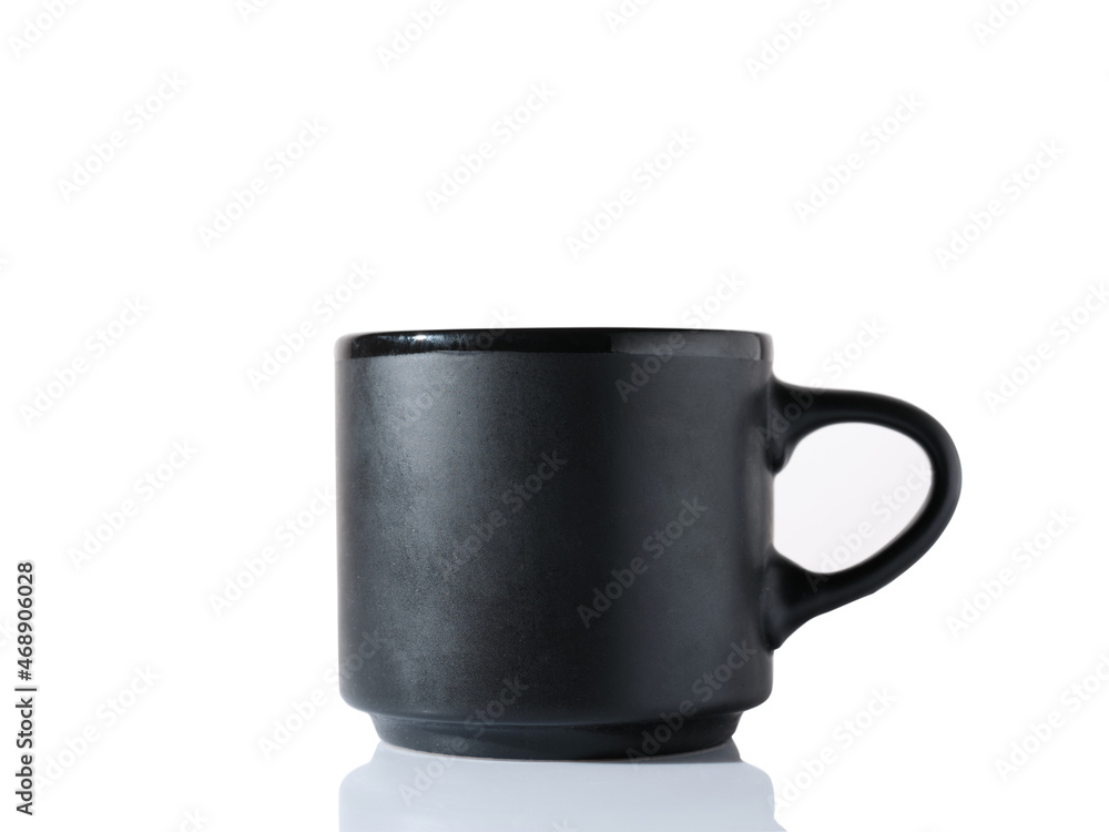 Black mug on isolated background Black mug on isolated background